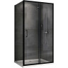 Душевой уголок Abber Schwarzer Diamant 140x50 AG30140B5-S50B5 профиль Черный стекло прозрачное