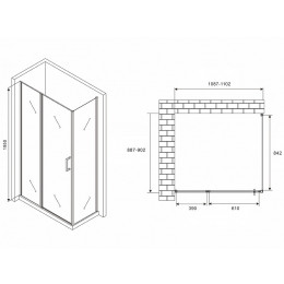 Душевой уголок Abber Sonnenstrand 110х90 AG04110MS-S90M