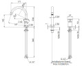 Смеситель для раковины Remer Element ET57RP цвет Медь брашированная