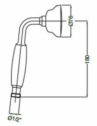 Ручной душ Cezares Czr CZR-U-D1FC-03/24-Bi
