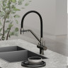 Смеситель для кухни Sancos Dora SC4003GG Вороненая сталь Черный