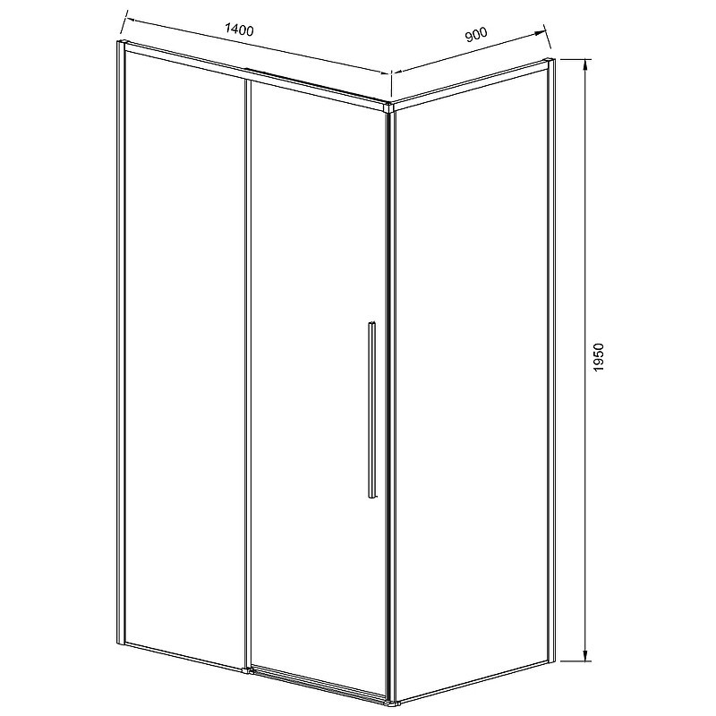 Душевой уголок Vincea Slim-N 140x90 VSR-4SN9014CGB