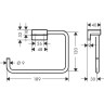 Полотенцедержатель Hansgrohe AddStoris 41754340 Шлифованный черный хром
