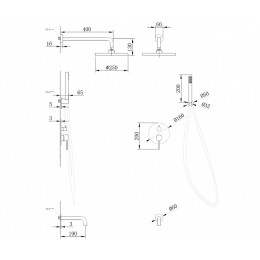 Душевая система Abber Wasser Kreis AF8117RG