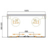 Душевой уголок Cezares Molveno 170x90 MOLVENO-AH-22-170/90-P-Cr