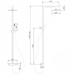 Душевая система Abber Wasser Kreis AF8160 с термостатом
