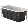 Ванна из искусственного камня Migliore Olivia Console 174x80 24381 панель Черная консоль Бронза