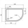 Душевой поддон из стеклокомпозита Cezares Tray SMC 120x90 R TRAY-M-RH-120/90-550-35-W-R