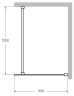 Душевая перегородка Cezares Liberta 95 LIBERTA-L-1-95-120-C-NERO