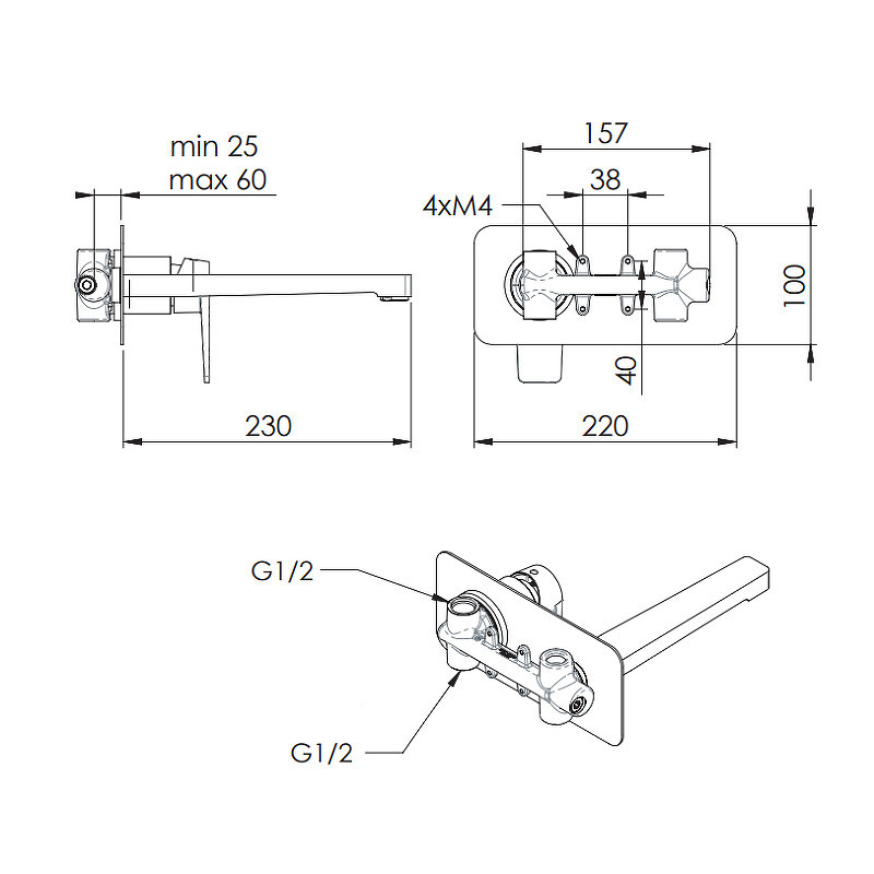 Смеситель для раковины Remer Dream D15L