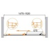 Душевая дверь Cezares Molveno 150 MOLVENO-BF-1-150-C-BORO-IV
