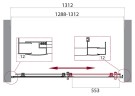 Душевая дверь BelBagno Uno 130 UNO-195-BF-1-130-P-Cr
