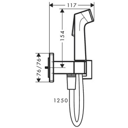 Гигиенический душ Hansgrohe Set HG Bidette 29233000S Хром