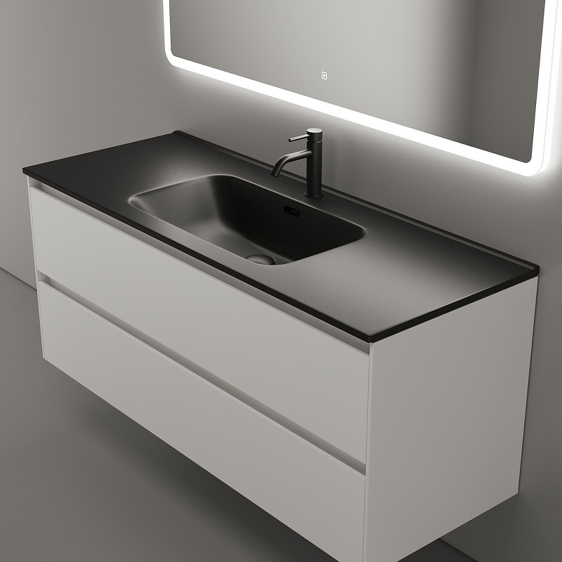 Тумба под раковину Sancos Cento 120 CN120-1W подвесная Белый глянец