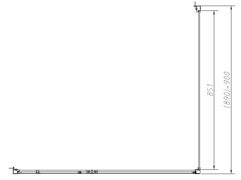 Душевой уголок Vincea Slim-N 100x90 VSR-4SNP9010CL
