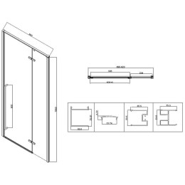 Душевой уголок Vincea Slim-N 90x90 VSR-5SN9090CLGM