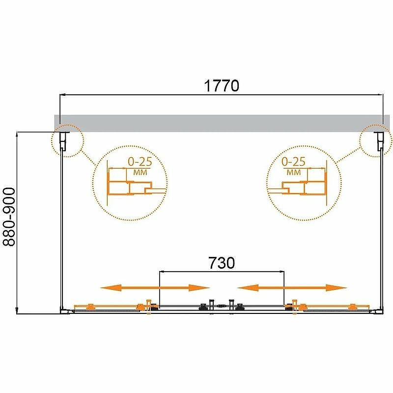 Душевой уголок Cezares Molveno 180x90 MOLVENO-AH-22-180/90-C-Cr-IV