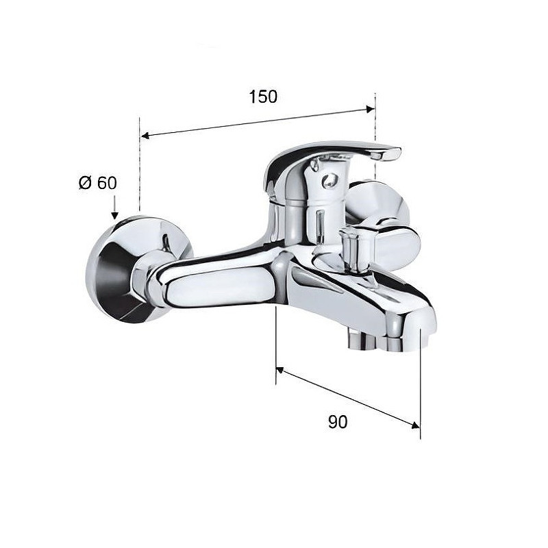 Смеситель для ванны Remer Серия 35 F052