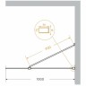 Душевая перегородка Cezares Liberta 100 LIBERTA-L-1-TB-100-C-NERO