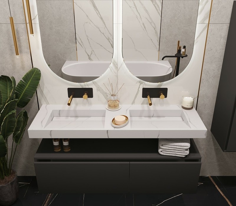 Раковина Boheme Armadi Art Flat 140 859-140-CLCT двойная