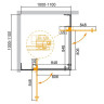 Душевой уголок Cezares Slider 110x110 SLIDER-A-2-100/110-C-GM