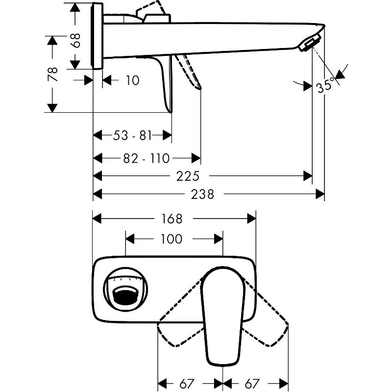 Смеситель для раковины Hansgrohe Talis E 71734990