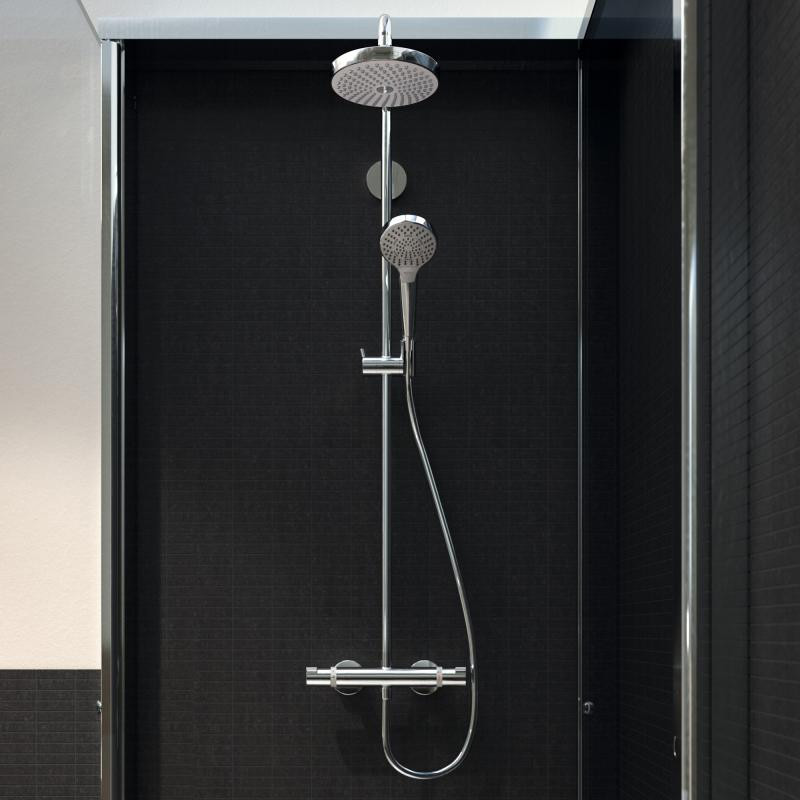Душевая система Hansgrohe Croma Select S 27253400 с термостатом Хром Белая