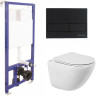 Комплект унитаза BelBagno Amanda BB051CHR+BB051SC с инсталляцией Berges Novum L5 040215