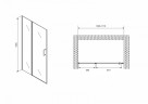 Душевая дверь Abber Sonnenstrand 110 AG04110BS профиль Черный стекло прозрачное
