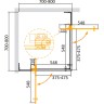 Душевой уголок Cezares Slider 80x80 SLIDER-A-2-70/80-BR-NERO