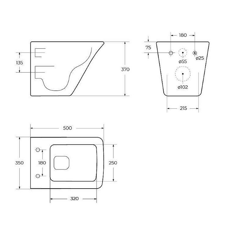 Унитаз BelBagno Marmi BB052CHR/BB132SC подвесной