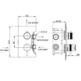 Смеситель для душа Boheme Cell 135-2-MG