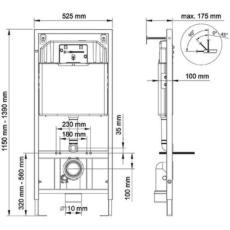 Комплект унитаза Vincea Globo VT1-14S с инсталляцией Berges Novum D5 040235