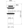 донный клапан Abber AF0010W Click-Clack Белый