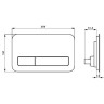 Клавиша смыва Villeroy&Boch ViConnect 922400RB Черная глянцевая