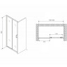 Душевая дверь Abber Schwarzer Diamant 120 AG301205 профиль Хром стекло прозрачное