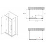 Душевой уголок Abber Schwarzer Diamant 120x70 AG30120BMH-S70BM-S70BM профиль Черный стекло матовое