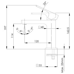 Смеситель для раковины Remer Absolute AU12BO