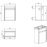 Тумба под раковину BelBagno Pietra Mini 40 PIETRA MINI-400-1A-SO-BL-L подвесная