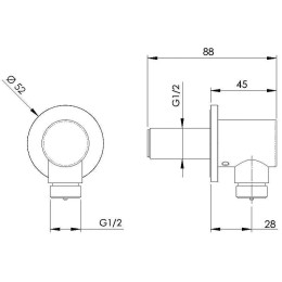 Шланговое подключение Remer X-Style Inox SS309 Нержавеющая сталь