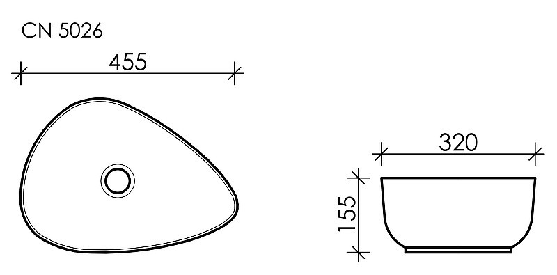 Раковина-чаша Ceramicanova Element 45 CN5026 Белая