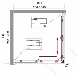 Душевой уголок BelBagno Uno 100х100 UNO-195-A-2-100-C-Cr