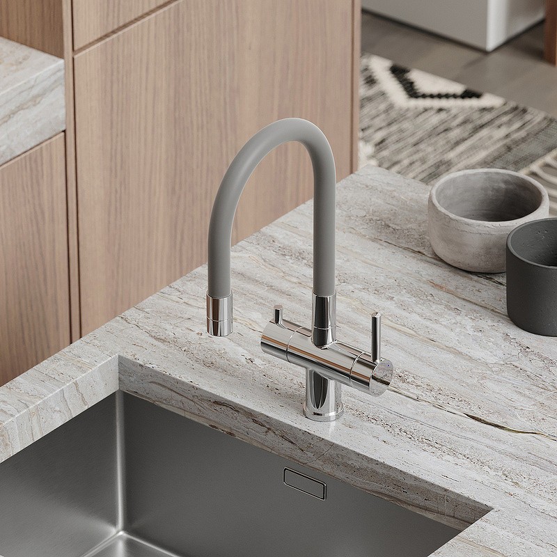 Смеситель для кухни Sancos Lucia SC4004CH Хром Серый