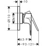 Смеситель для душа Hansgrohe Rebris S 72648000 Хром