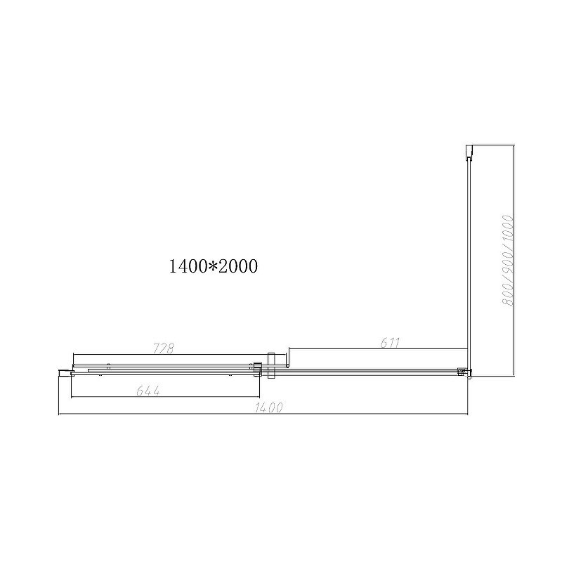 Душевой уголок Vincea Dice 140x80 VSR-4D8014CL