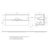 Тумба под раковину Cezares Duet-N 120 DUET-N-1200-2C-SO-FBS-P подвесная