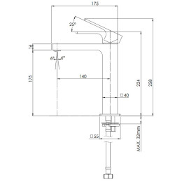 Смеситель для раковины Remer Absolute AU12A