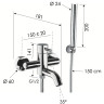 Смеситель для ванны Remer X-Style X02DO