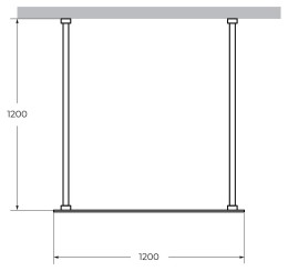 Душевая перегородка Cezares Liberta 120 LIBERTA-L-2-120-120-C-Cr