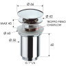донный клапан Remer 905CC114NO click-clack черный матовый
